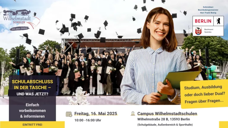 Berufsinformationsmesse auf dem Campus Wilhelmstadtschulen 1 WSS Berufsinformationsmesse Banner